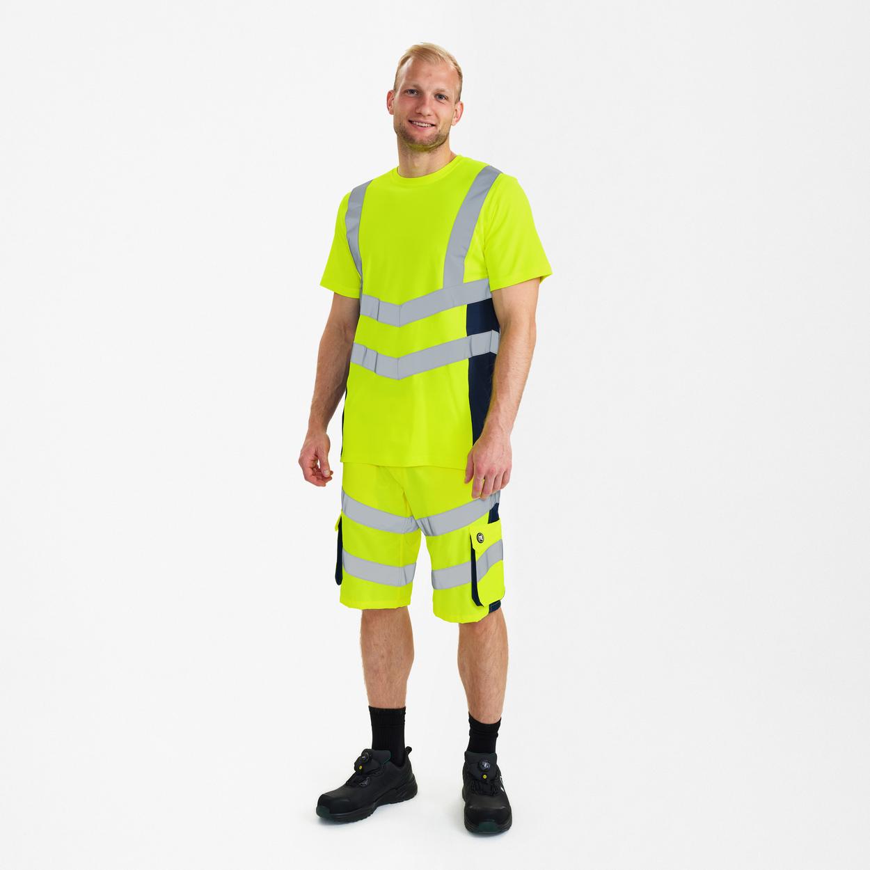 ENGEL Safety T-Shirt in Gelb/Blue Ink, Größe XS