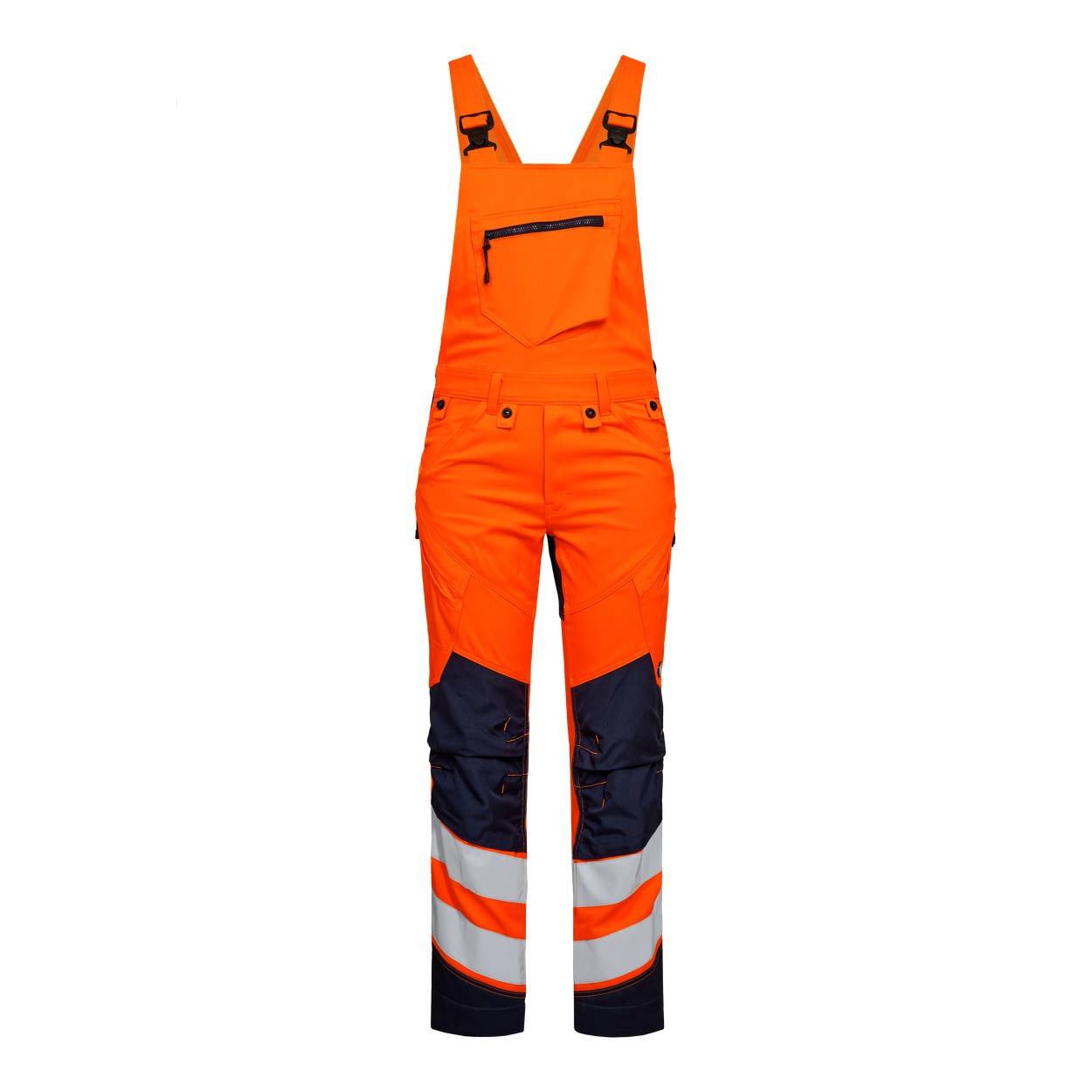 ENGEL Safety Latzhose mit 2-Wege-Stretch in Orange/Blue ink, Größe 26