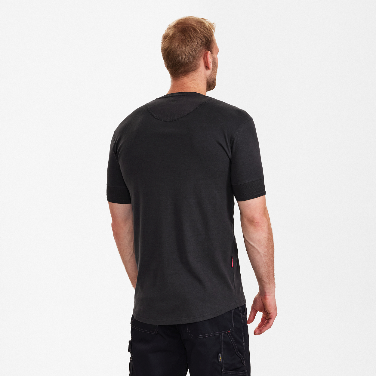 ENGEL Extend Grandad T-Shirt in Anthrazit Grau, Größe XS