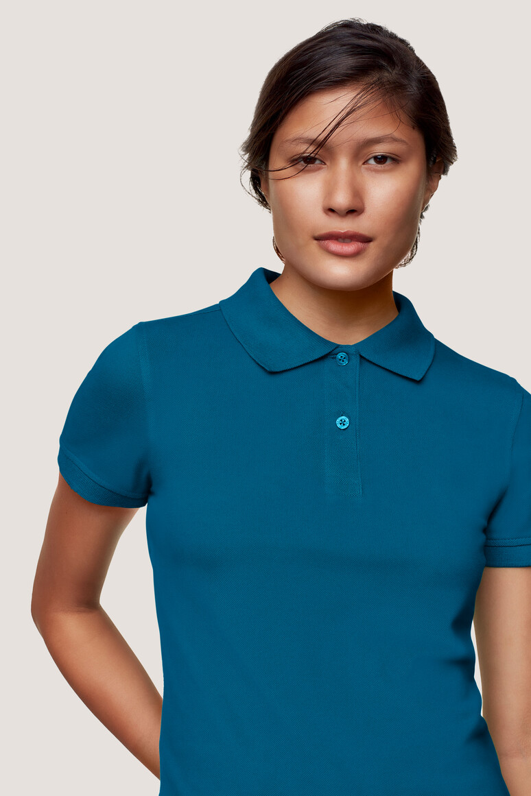 HAKRO 224 Damen Poloshirt Top in petrol, Größe 3XL