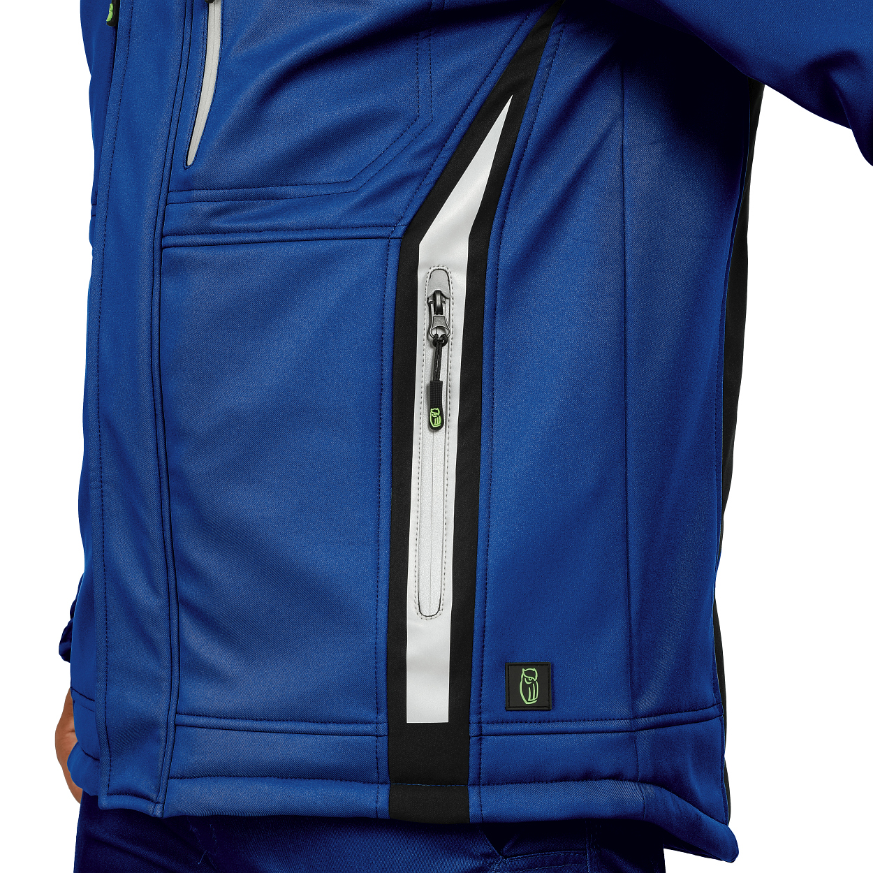 Winter-Softshelljacke Flex Line Kornblau/Schwarz FLEXI, Gr. 2XL von Leibwächter