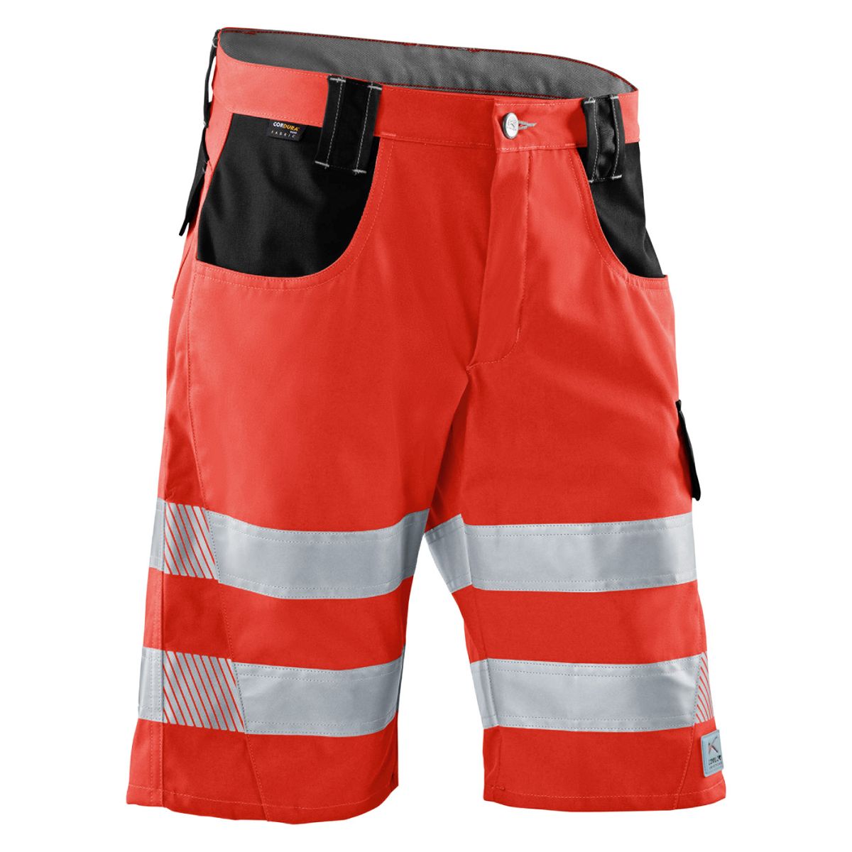 KÜBLER REFLECTIQ Shorts PSA 2 in Warnrot / Schwarz, Größe 64