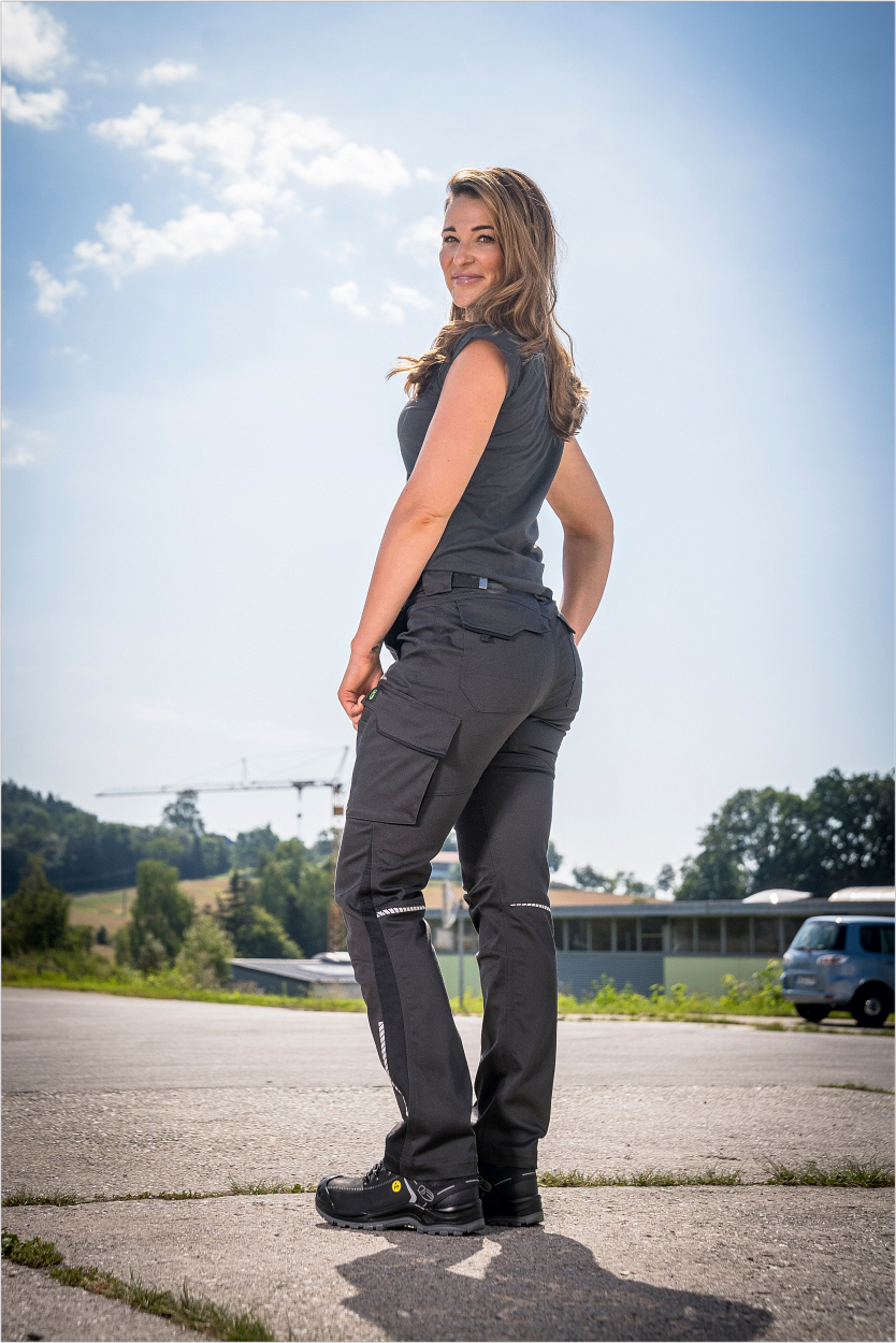 Bundhose ohne Knietaschen FLXDHO28 Flex Line in Anthrazit/Schwarz, Gr. 36 von Leibwächter