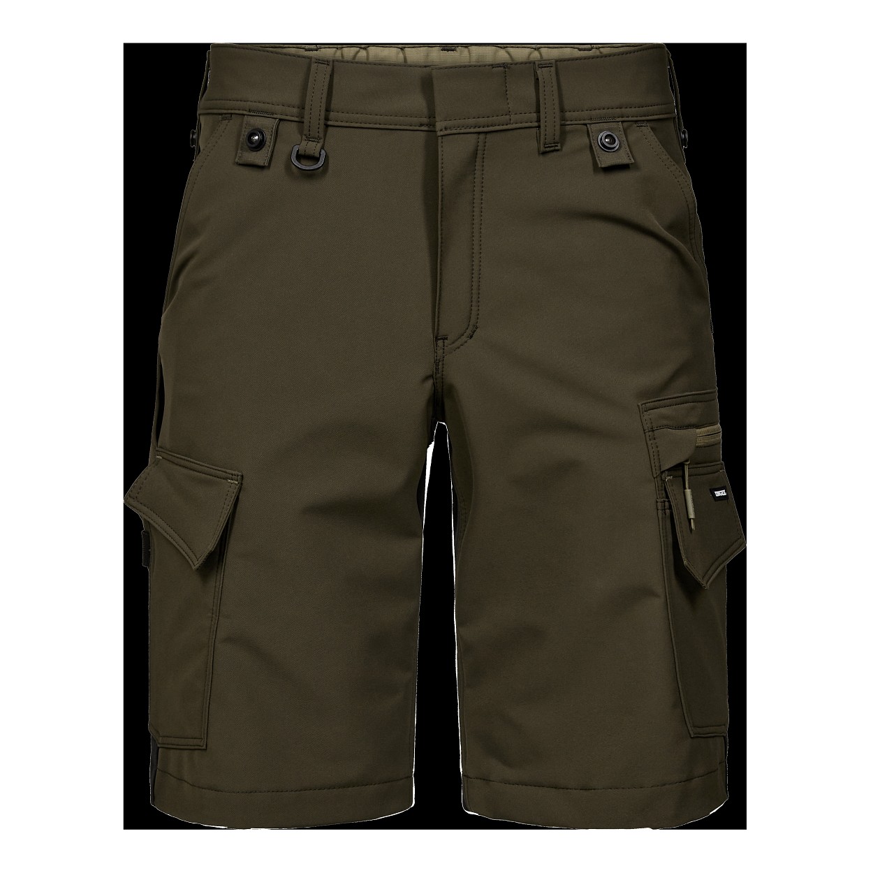 ENGEL Entire Arbeitsshorts mit 4-Wege-Stretch in Forest Green/Schwarz, Größe 54