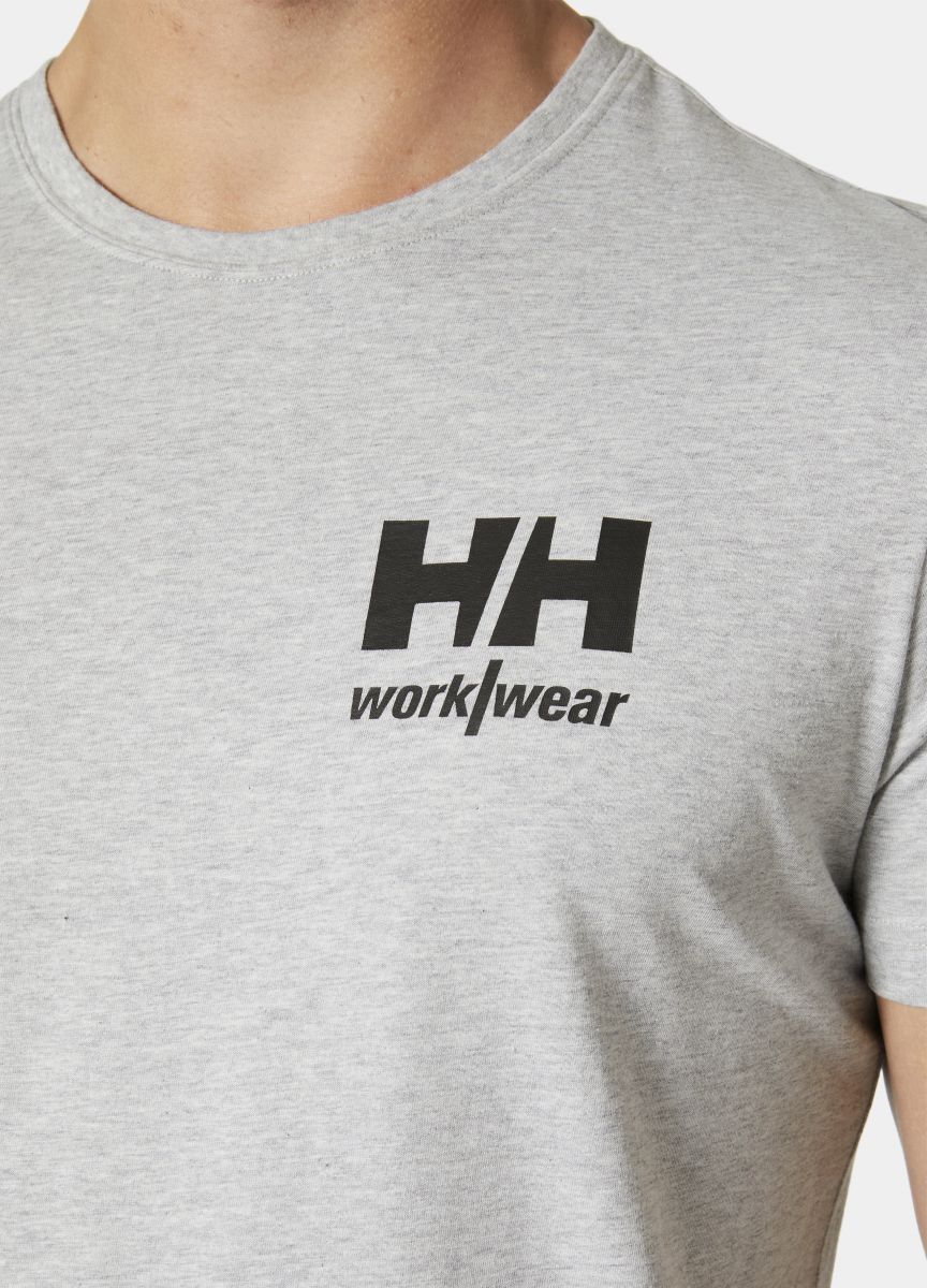 T-Shirt Logo in Light Grey, Gr. 4XL von Helly Hansen Workwear