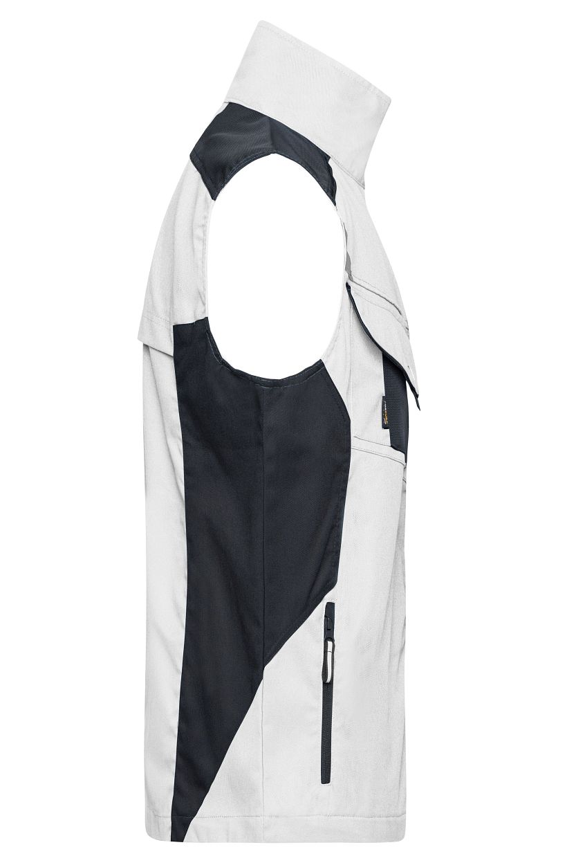 Workwear Vest - STRONG - "JN822" in White/Carbon, Größe 6XL - Daiber