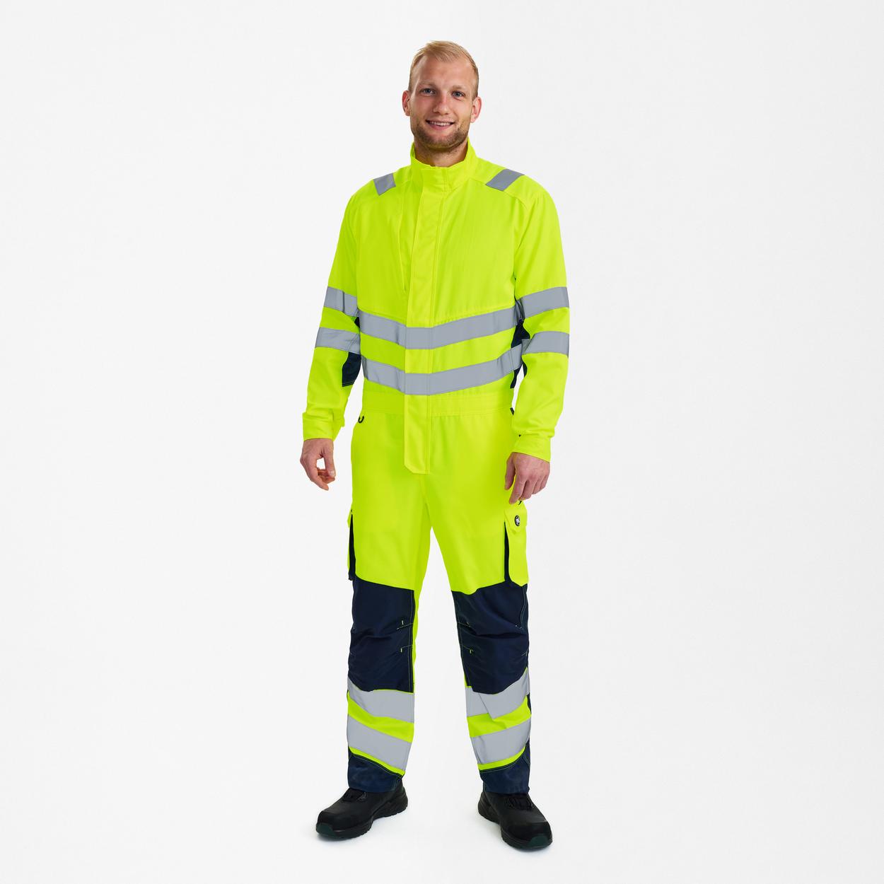 ENGEL Safety Light Overall in Gelb/Blue Ink, Größe XS