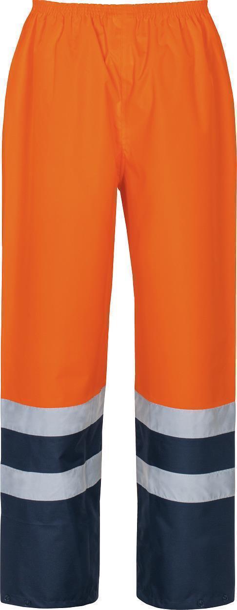 Warnschutz-Kontrast-Regenhose leuchtorange-marine in Gr. XXL von Vizwell