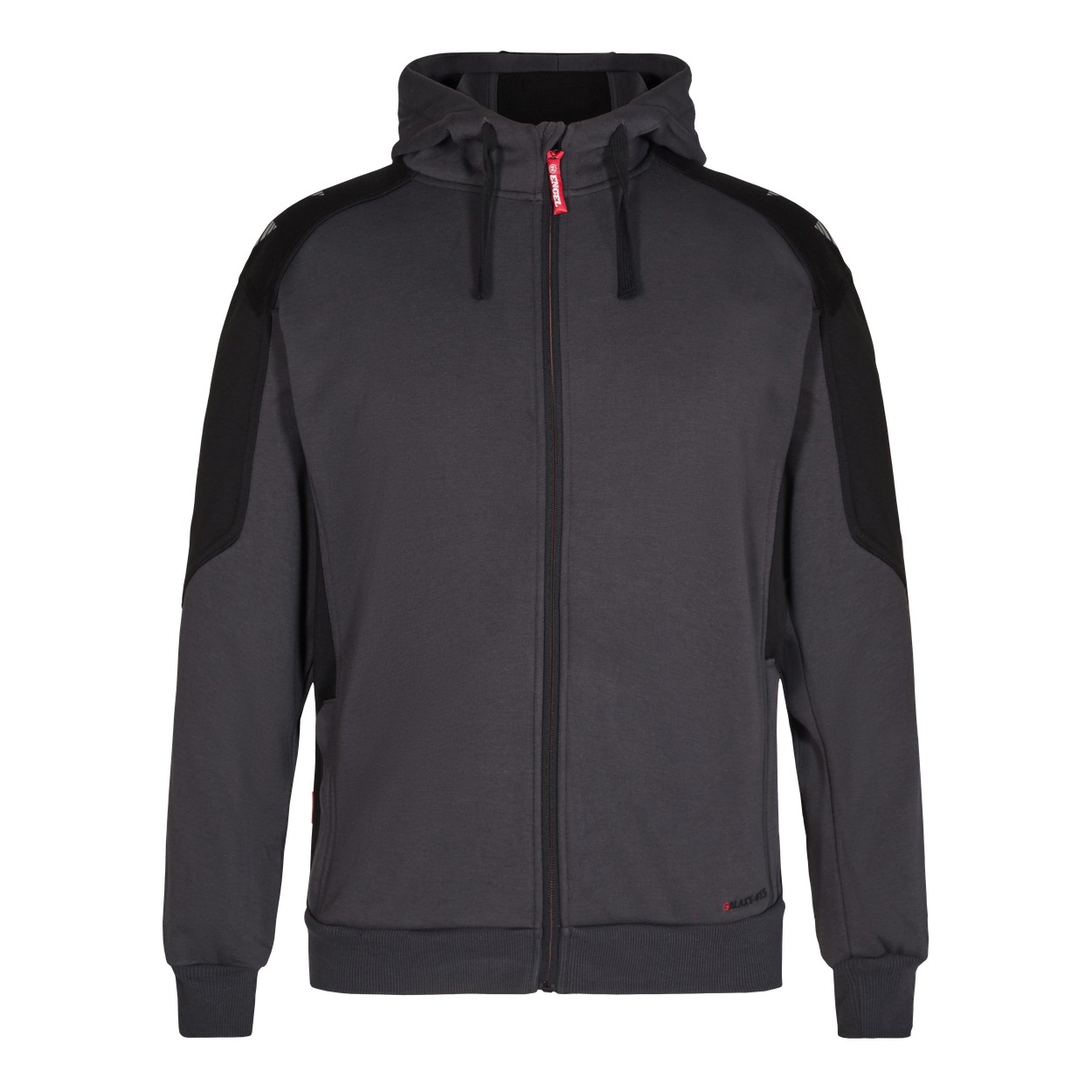 ENGEL Galaxy Sweatcardigan mit Kapuze in Anthrazitgrau/Schwarz, Größe XS