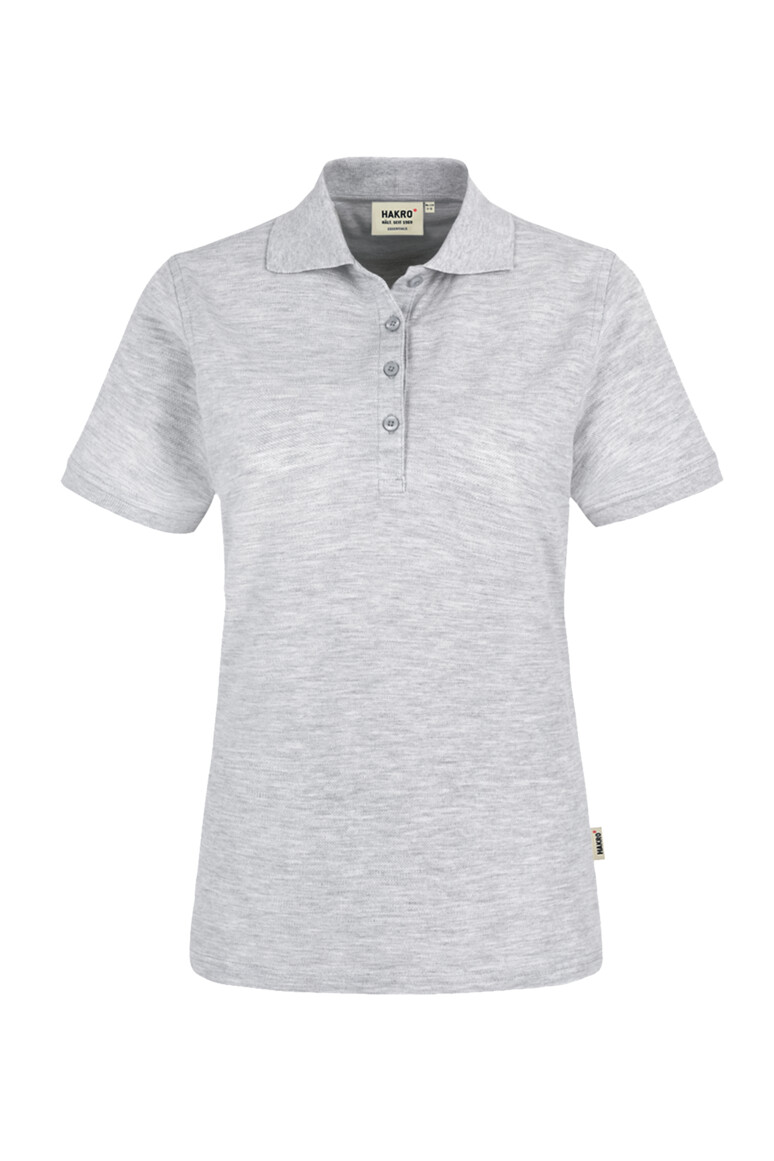 HAKRO 110 Damen Poloshirt Classic in Ash meliert, Größe 3XL