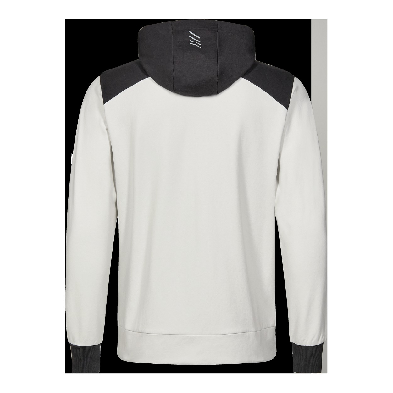 ENGEL Entire sweatcardigan mit kapuze in Bone White / Anthracite Grey, Größe 4XL