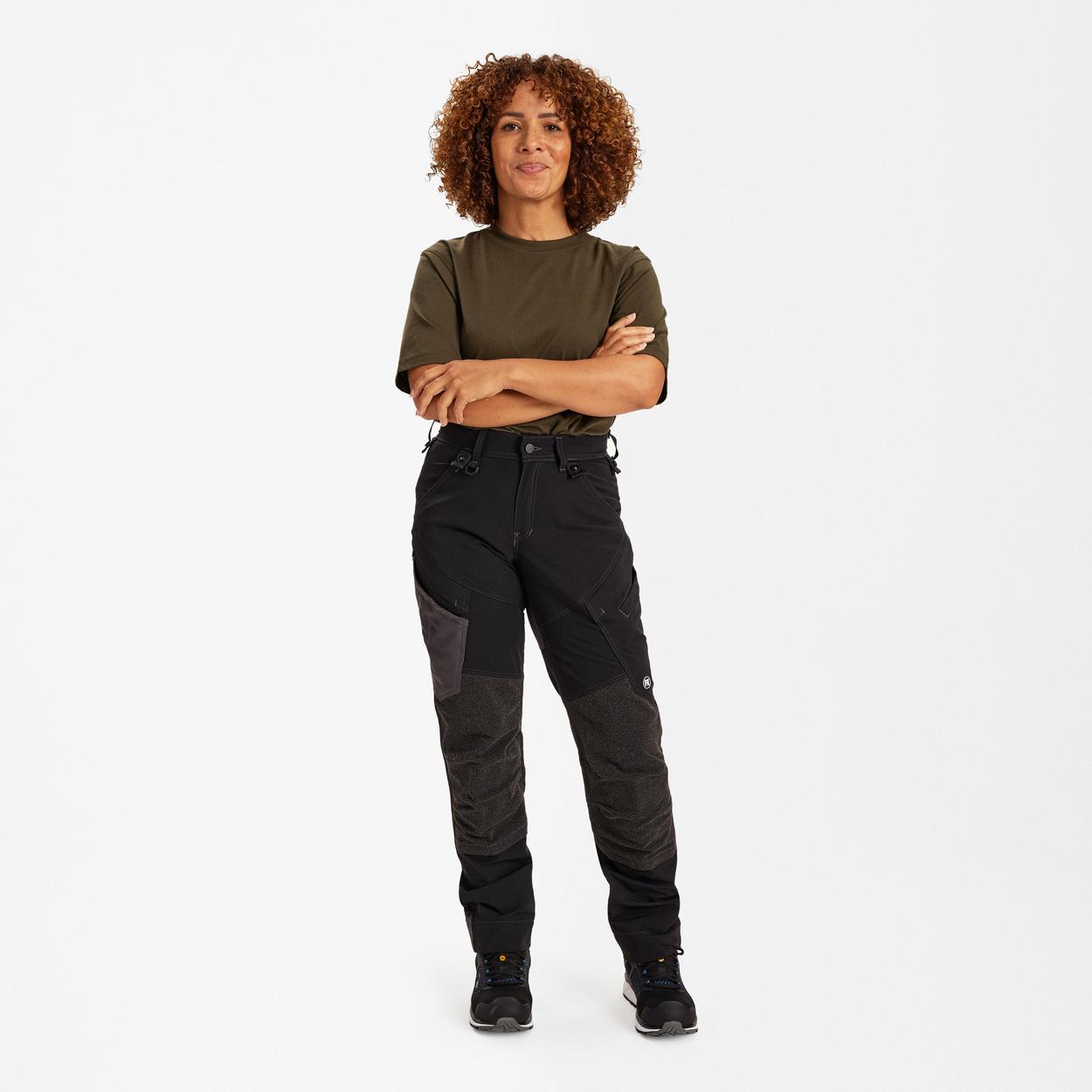 ENGEL X-treme Damen Arbeitshose mit 4-Wege Stretch in Schwarz, Größe 48