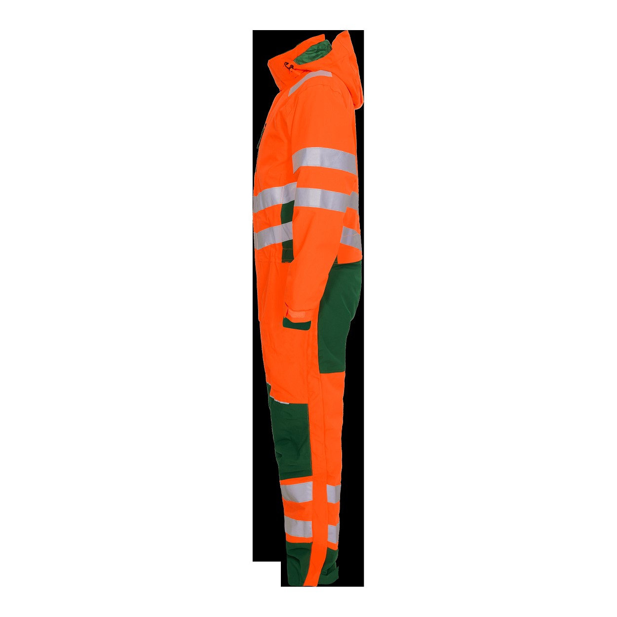 ENGEL Safety Winteroverall in Orange/Grün, Größe XS