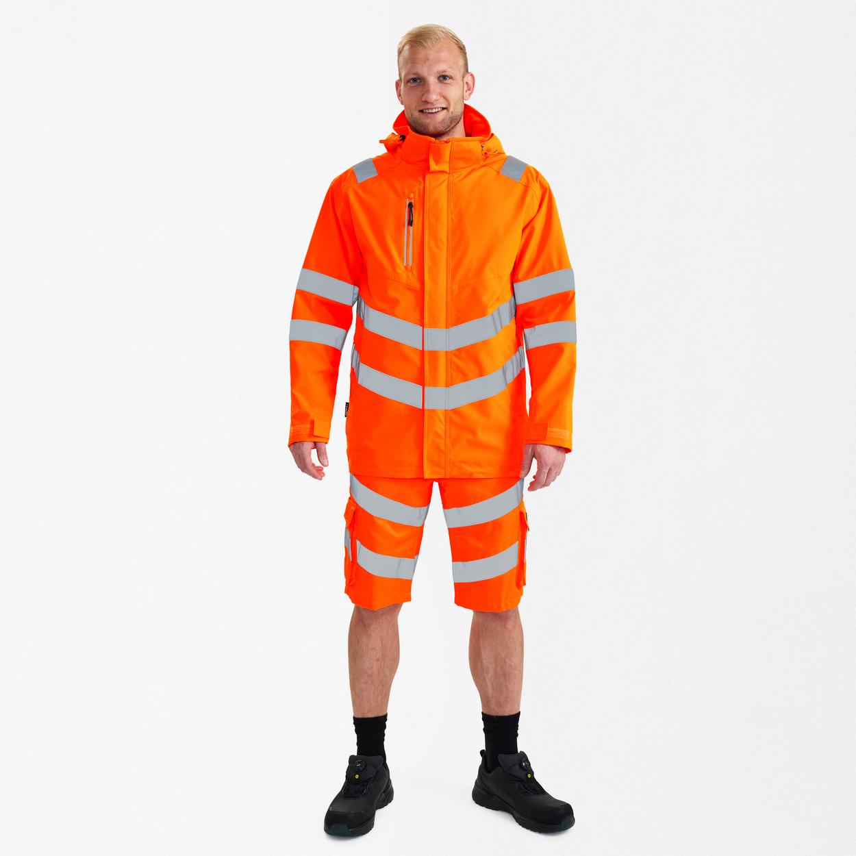 ENGEL Safety Shellparka in Hi-vis Orange, Größe XS