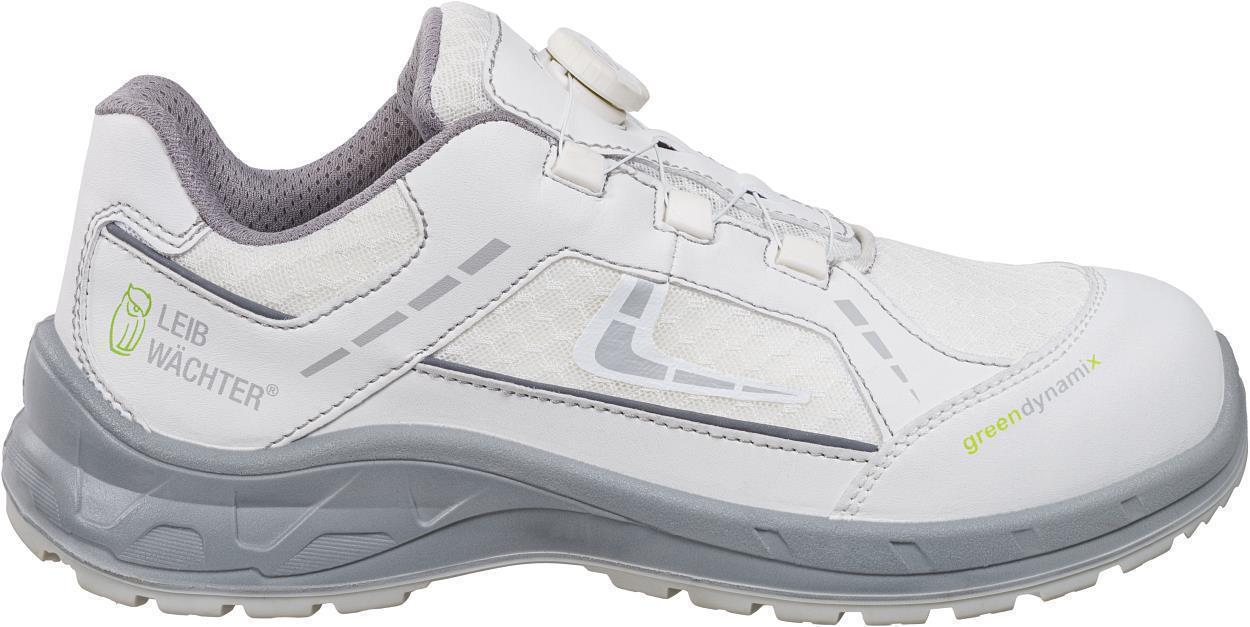 Halbschuh L3595 Lyon in Weiß/Grau, Gr. 47 von Leibwächter