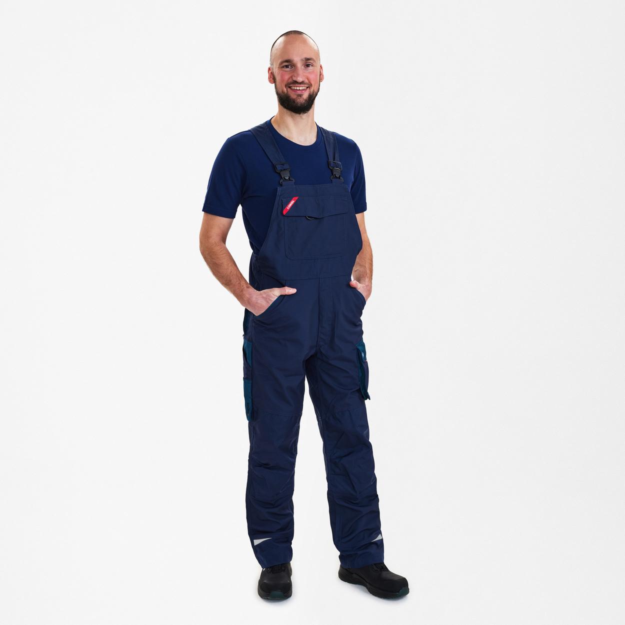 ENGEL Galaxy Latzhose in Blue Ink/Dark Petrol, Größe 106