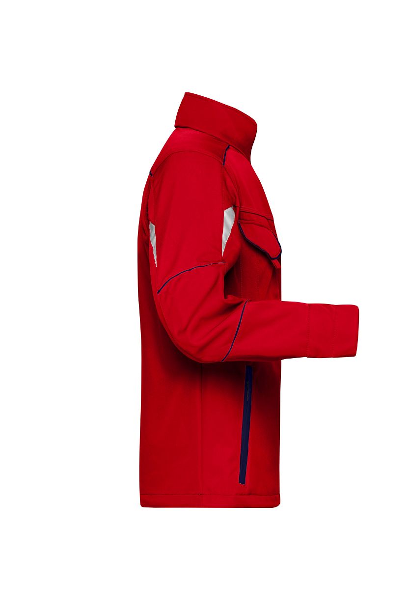 Workwear Softshell Jacket - COLOR - "JN851" in Red/Navy, Größe 6XL - Daiber