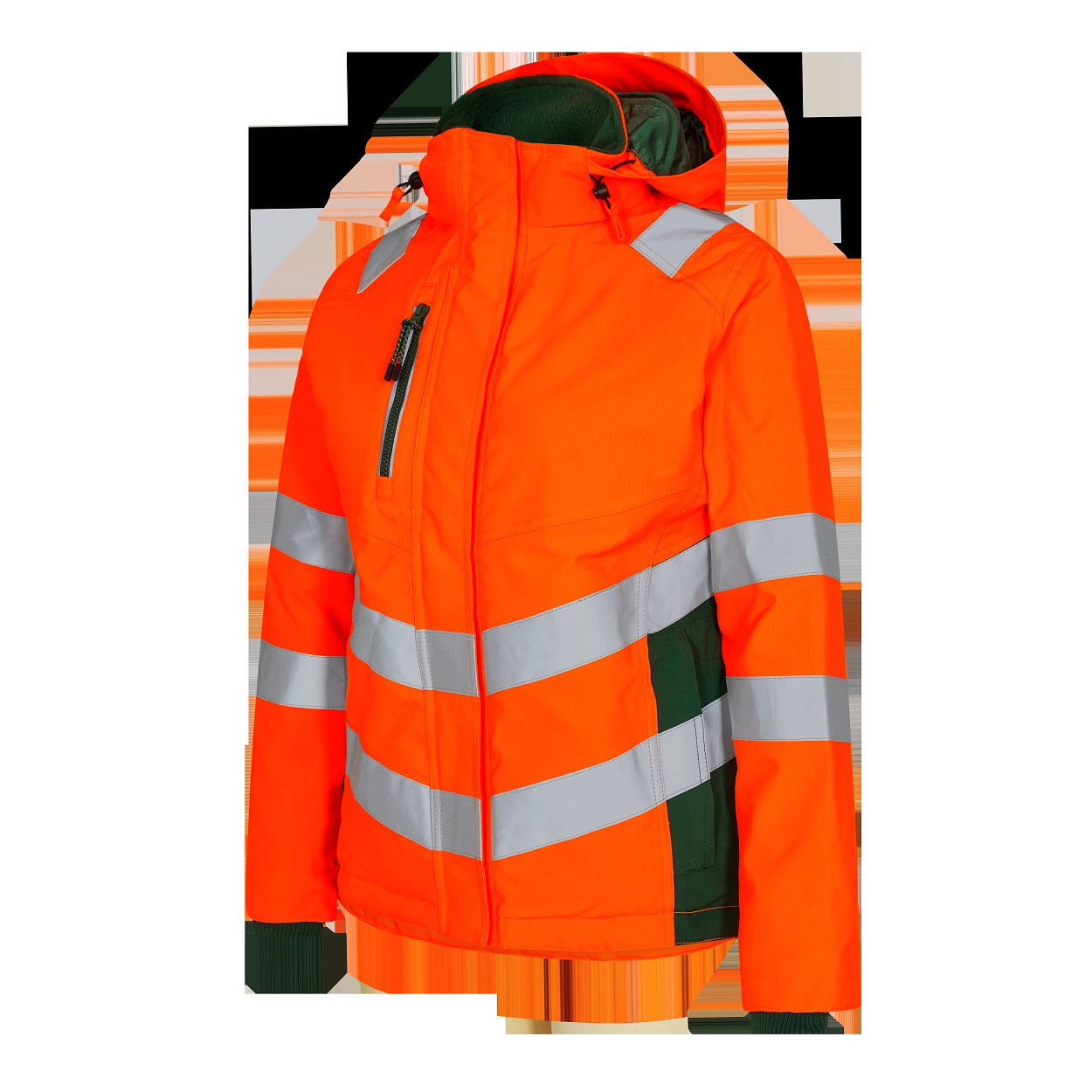 ENGEL Safety Damen Winterjacke in Orange/Grün, Größe XS