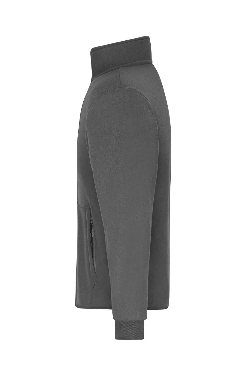 Men's Bonded Fleece Jacket "JN1322" in Carbon/Red, Größe 3XL - Daiber