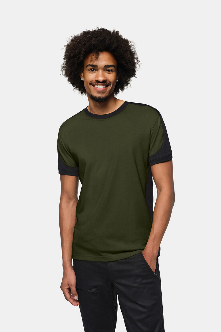 HAKRO 590 Contrast MIKRALINAR® ECO in Olive/Schwarz, Größe 6XL