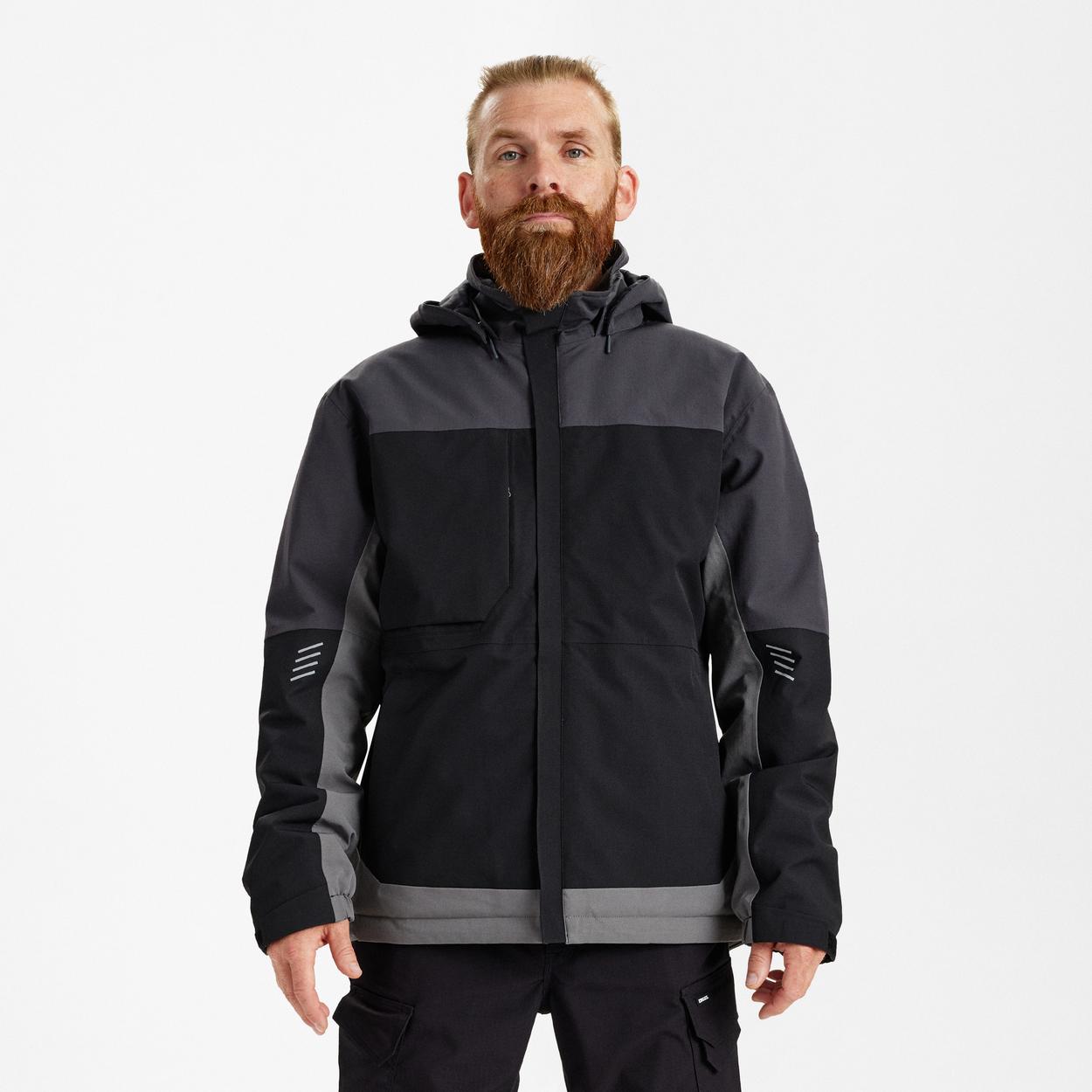 ENGEL Entire Winterjacke in Schwarz/Anthrazit Grau, Größe XS