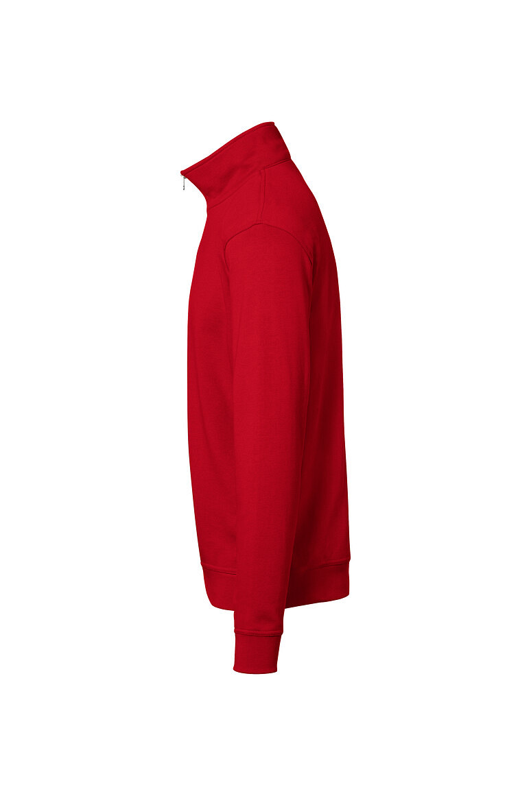 HAKRO 451 Zip-Sweatshirt Premium in rot, Größe 2XS