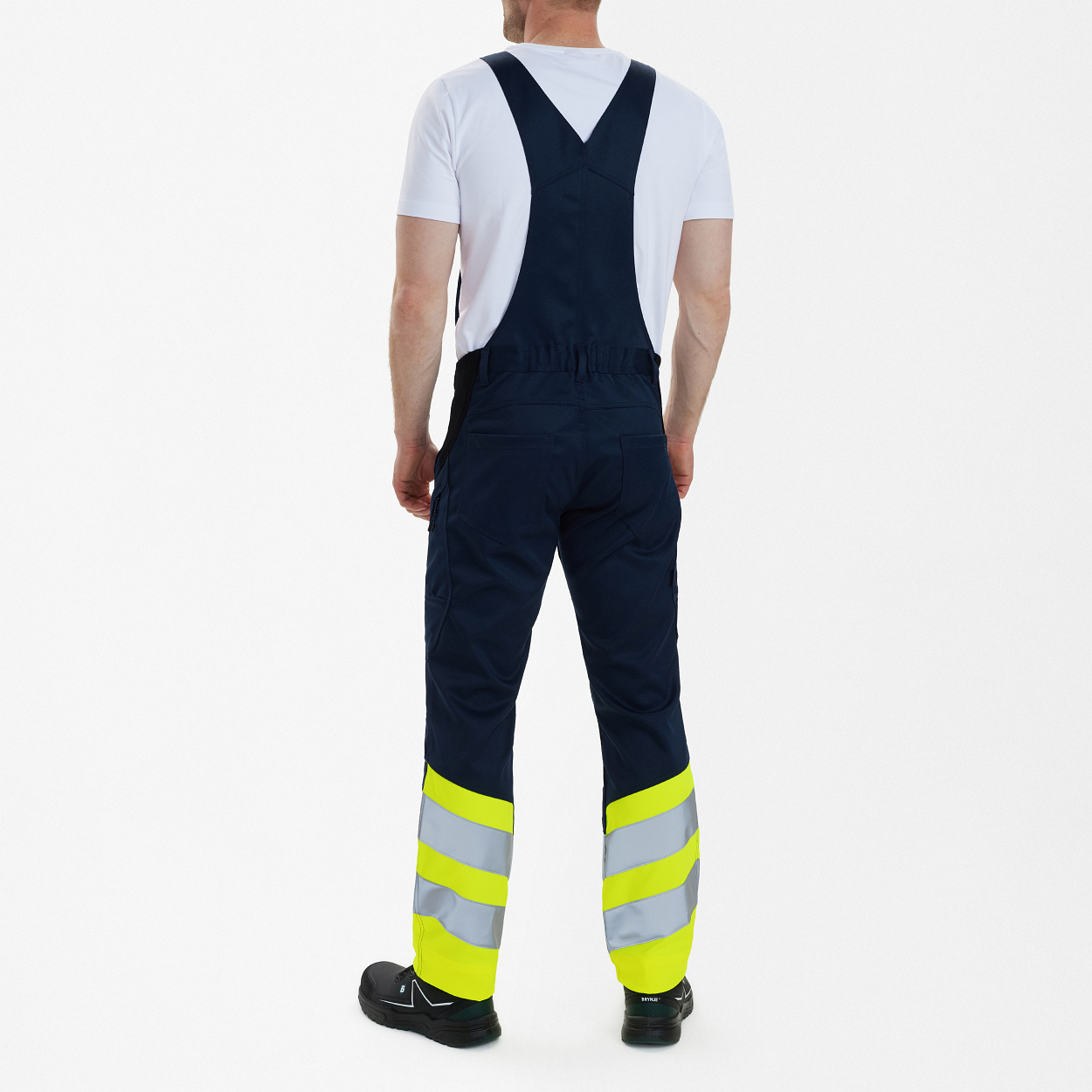 ENGEL Safety Latzhose mit 2-Wege-Stretch in Blue Ink/Gelb, Größe 26