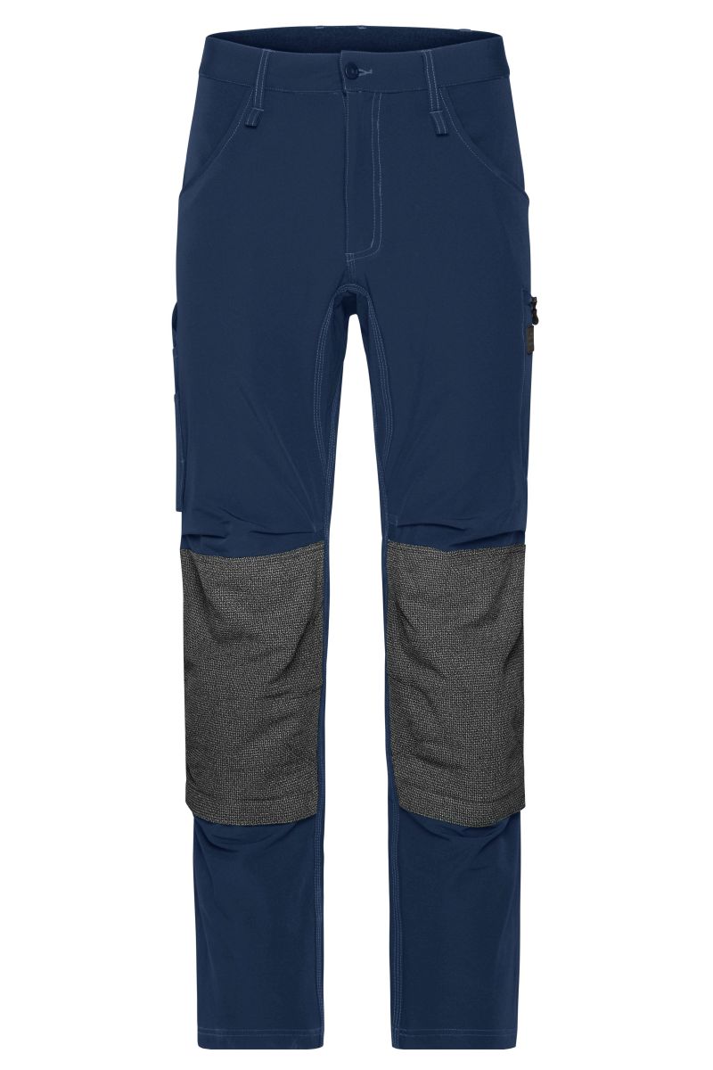 JN1813 Workwear Hose 4-Way Stretch Slim Line in Navy, Größe 106 von James & Nicholson