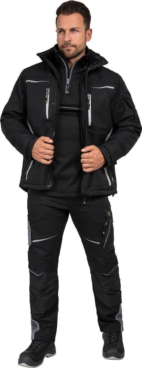 Winter-Softshelljacke Flex Line Schwarz FLEXI, Gr. 2XL von Leibwächter