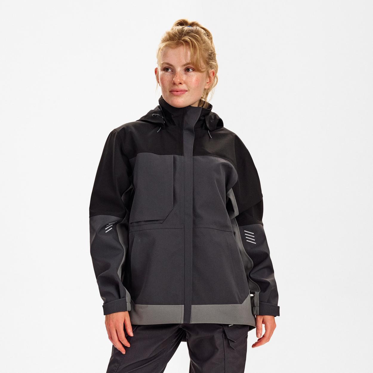 ENGEL Entire Damen Shelljacke in Anthrazitgrau/Schwarz, Größe XS