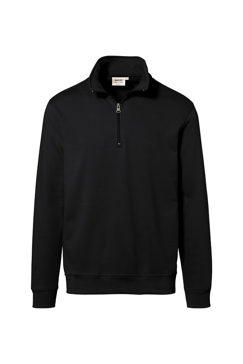HAKRO 451 Zip-Sweatshirt Premium in schwarz, Größe 2XS