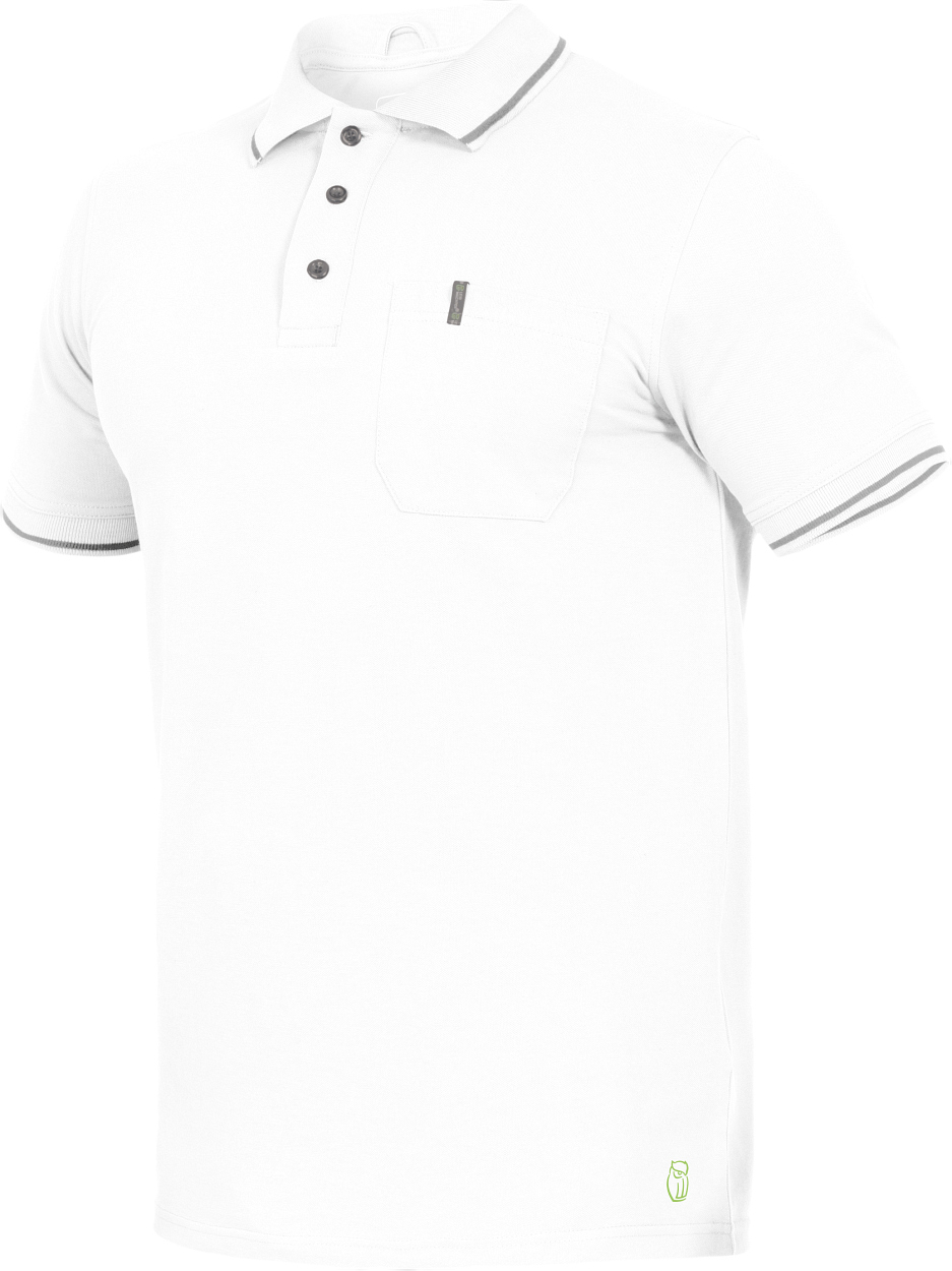 Polo-Shirt "Jens" Flex Line Weiß FLEXU, Gr. 2XL von Leibwächter