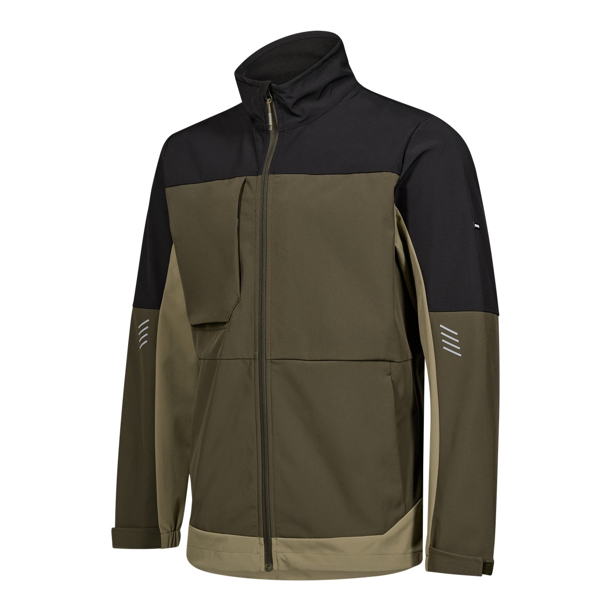 ENGEL Entire Softshelljacke in Forest Green/Schwarz, Größe XS