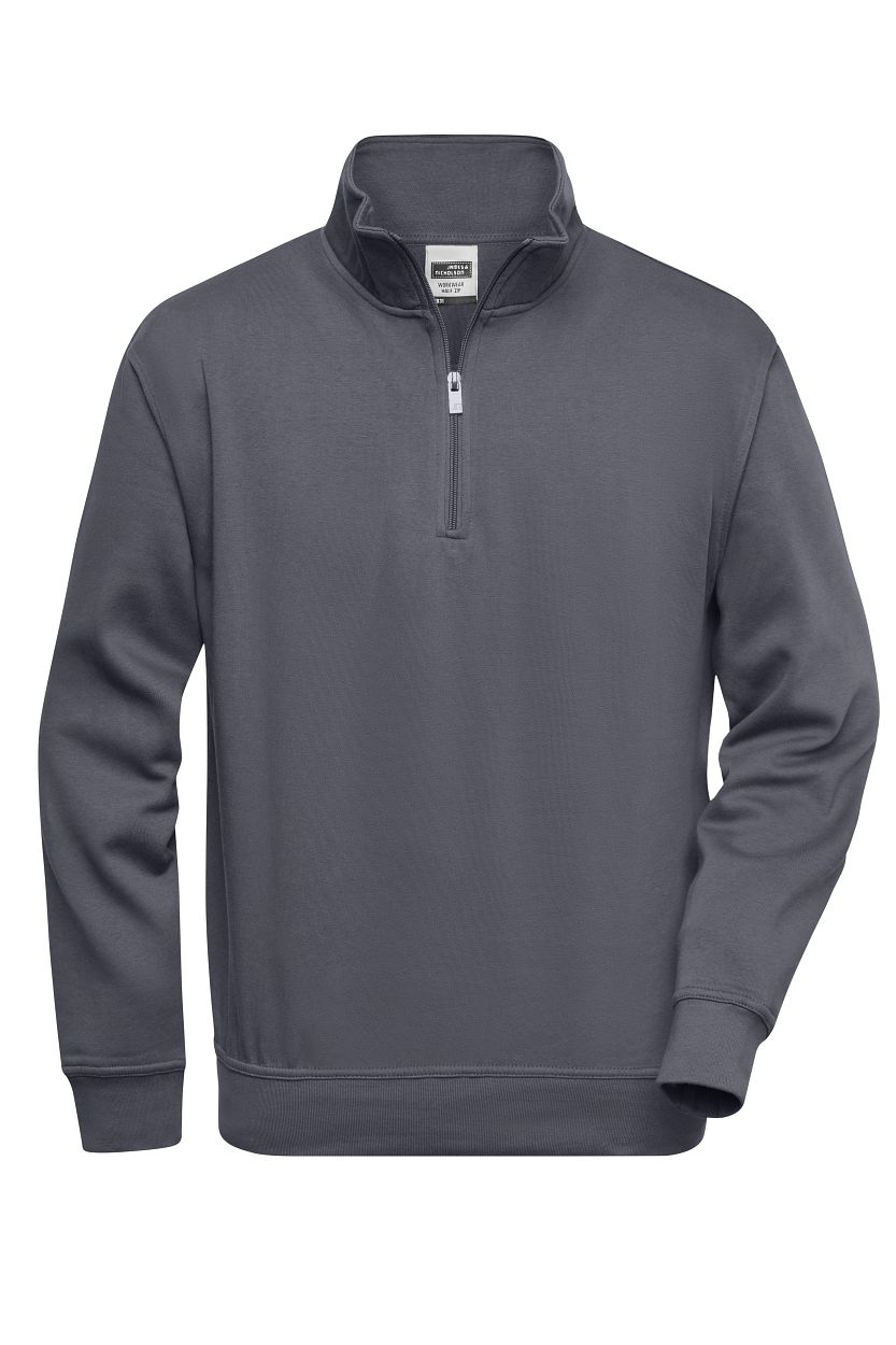 Workwear Half-Zip Sweat "JN831" in Carbon, Größe 6XL - Daiber