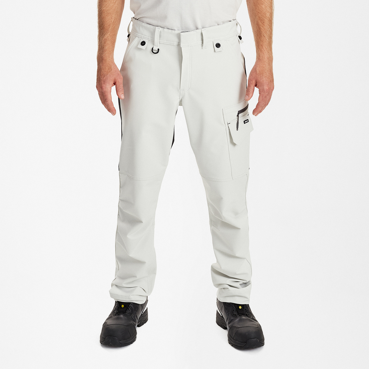 ENGEL Entire Servicehose mit 4-Wege Stretch in Bone White / Anthracite Grey, Größe 26