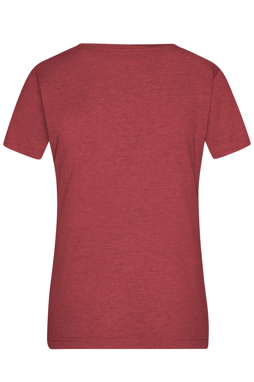 Ladies' Heather T-Shirt "JN973" in Wine-Melange, Größe 2XL - Daiber