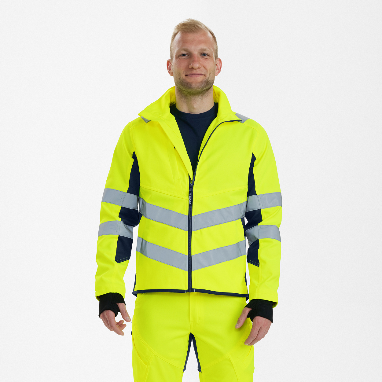 ENGEL Safety Arbeitsjacke in Gelb/Blue Ink, Größe XS