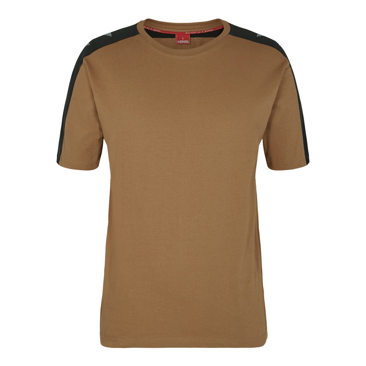 ENGEL Galaxy T-Shirt in Toffee Brown/Anthrazit Grau, Größe 2XL