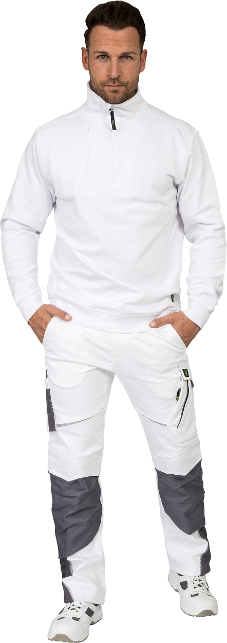 Zip-Sweater "Paul" Flex Line Weiß FLEXR, Gr. 2XL von Leibwächter