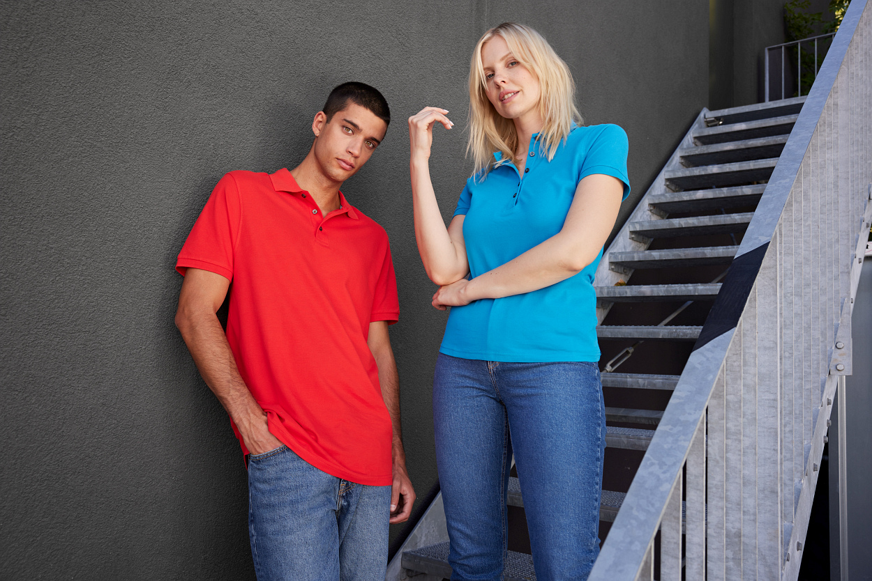 Men's Pima Polo "JN708" in White, Größe 3XL - Daiber