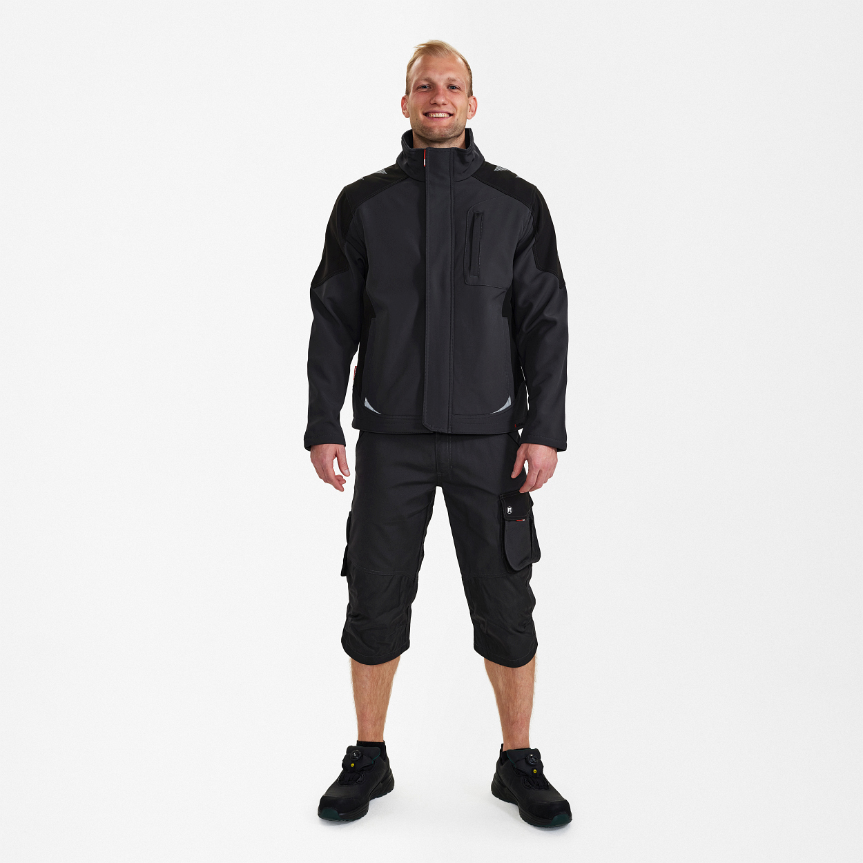 ENGEL Galaxy Softshelljacke in Anthrazitgrau/Schwarz, Größe XS