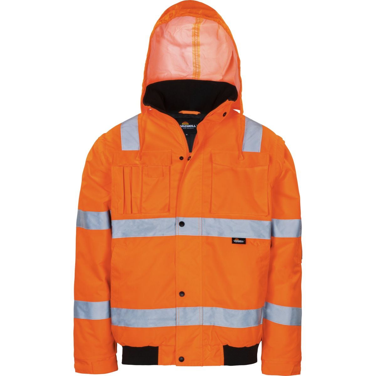 Pilotenjacke mit Schulterreflex leuchtorange in Gr. L von Vizwell