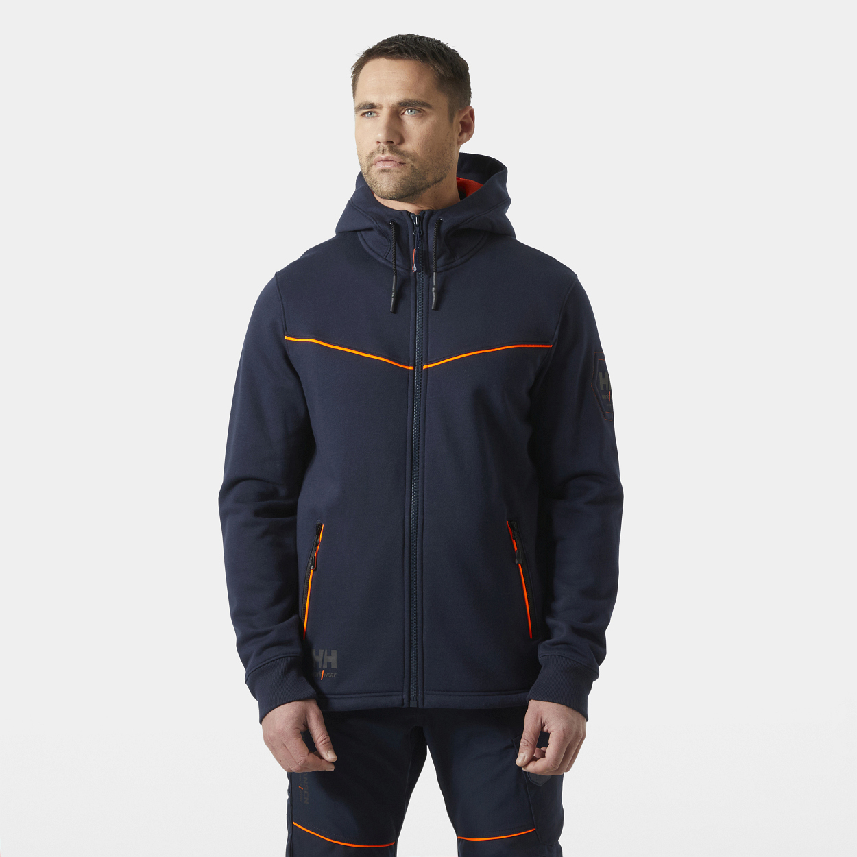 CHELSEA Evo Zip Hoodie "79197" in NAVY, Größe 4XL - Helly Hansen Workwear