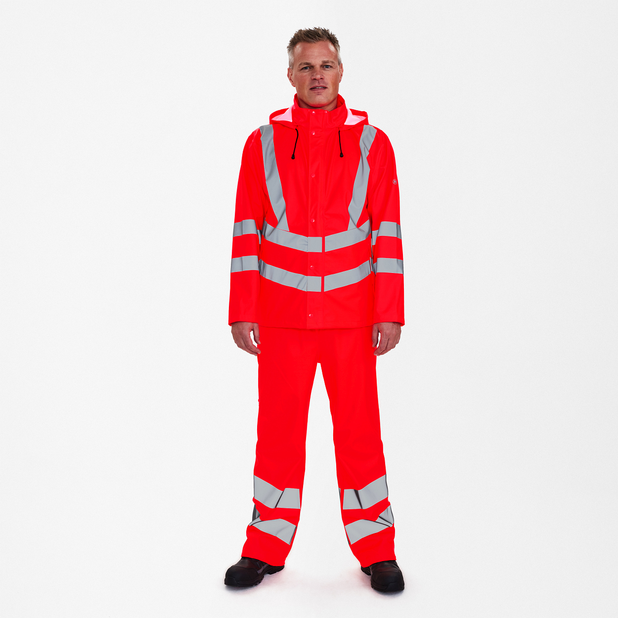 ENGEL Safety Regenjacke in Rot, Größe XS