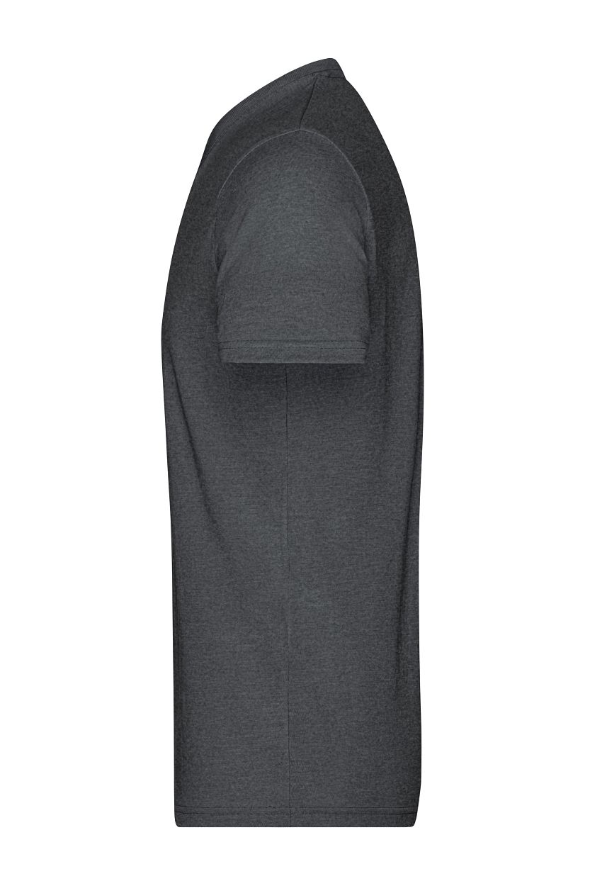 Men's Heather T-Shirt "JN974" in Black-Melange, Größe 3XL - Daiber