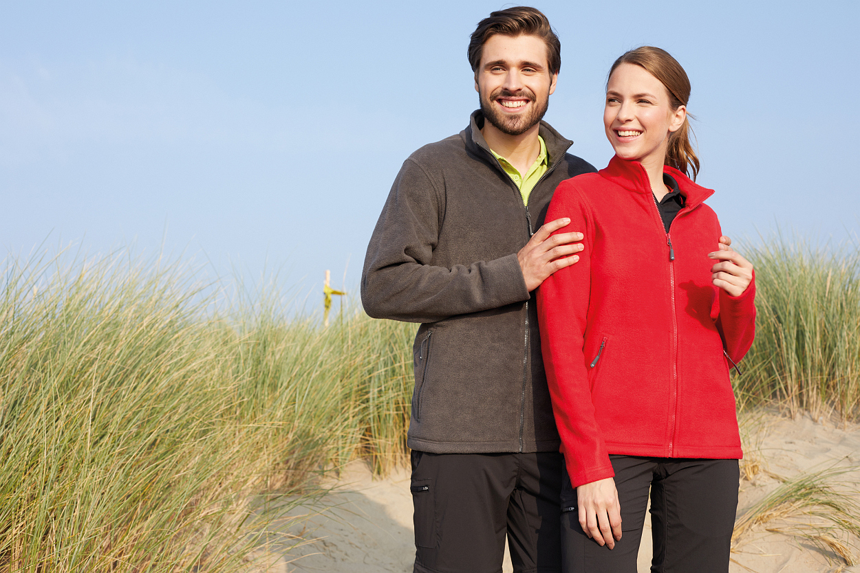 Men's Fleece Jacket "JN782" in White, Größe 4XL - Daiber