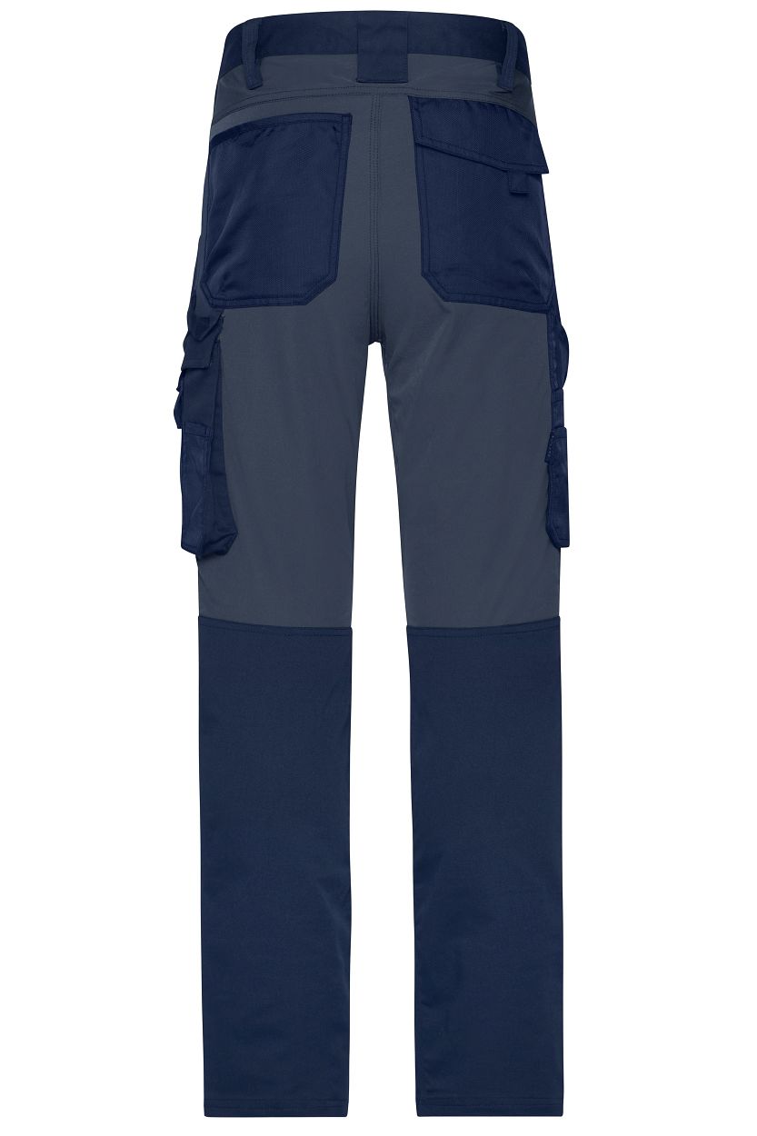 Workwear Stretch-Pants Slim Line GRS "JN1812" in Navy/Carbon, Größe 110 - Daiber