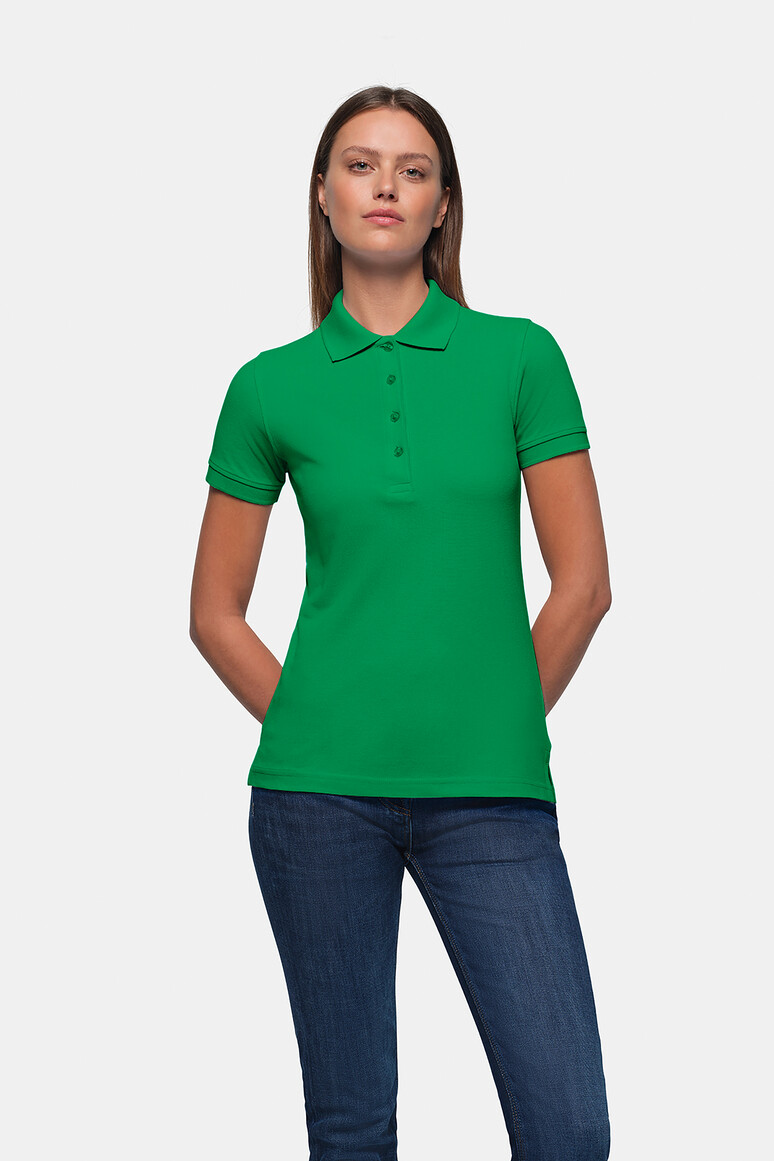 HAKRO 110 Damen Poloshirt Classic in Kellygrün, Größe 3XL