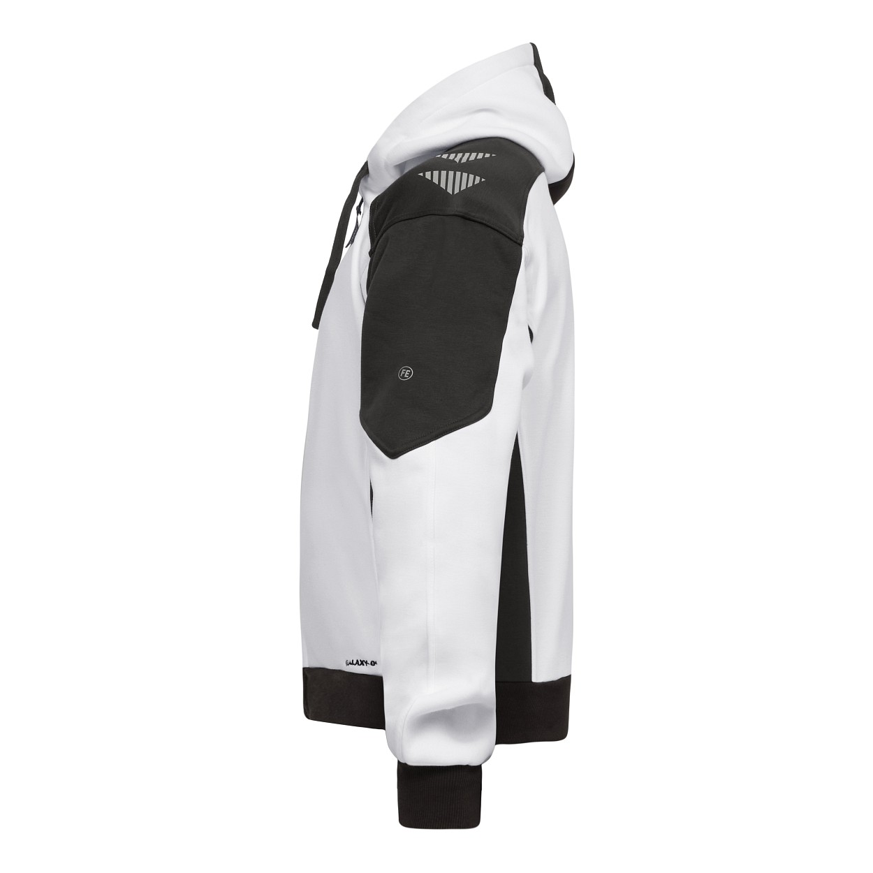 ENGEL Galaxy Sweatcardigan mit Kapuze in Weiss/Anthrazit Grau, Größe XS