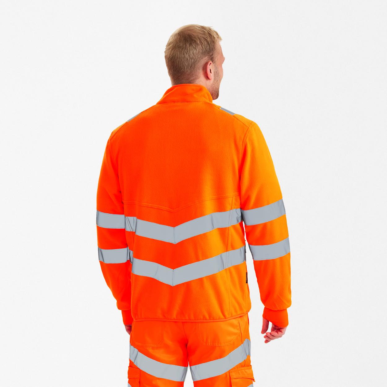 ENGEL Safety Fleecejacke in Hi-vis Orange, Größe XS